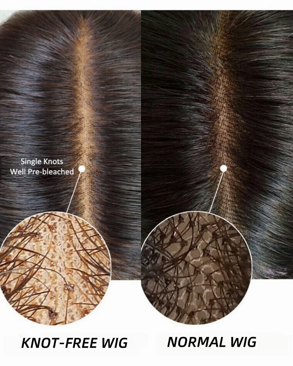 Upgraded Air Cap KNOT-FREE 5x5/13x6 Skin Melt Lace Human Hair Wig Water Wave Bob